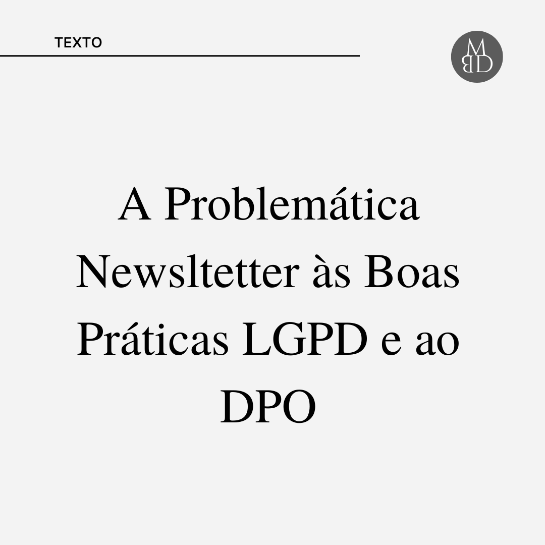 Boas práticas para newsletter e DPO — lâmina 1 de 11.
